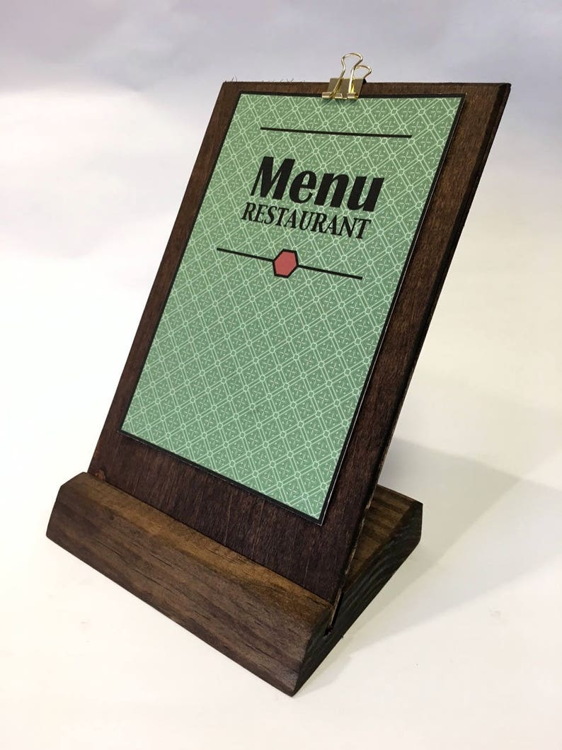 Wood Clipboard Display 5 x 7 Angled Clipboard Stand Sign Etsy