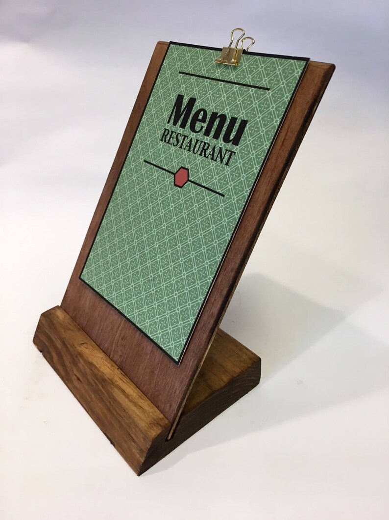 Wood Clipboard Display 5 x 7 Angled Clipboard Stand Sign Etsy