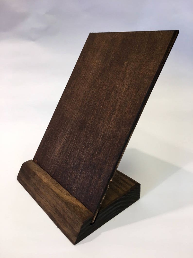 Wood Clipboard Display 5 x 7 Angled Clipboard Stand Sign Etsy