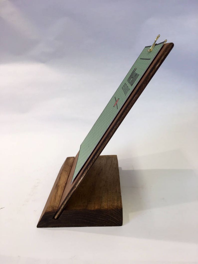 Wood Clipboard Display 5 x 7 Angled Clipboard Stand Sign Etsy