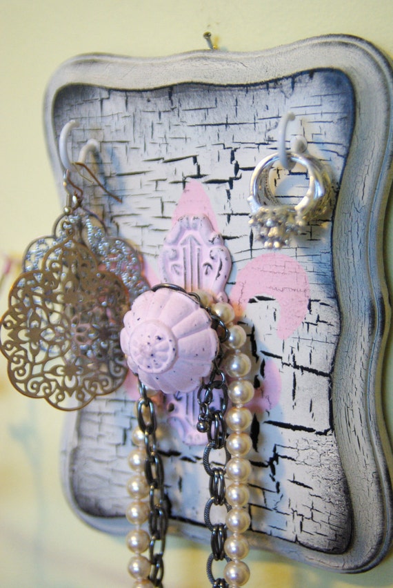 Collar De Joyería Corazón Floral Rosa De Metal Soporte de exhibición del sostenedor del estante Colgador
