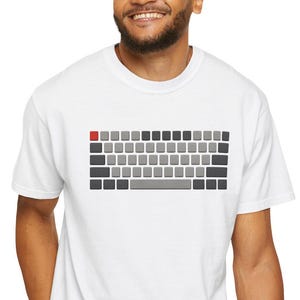 Comfort Colors Mechanical Keyboard Shirt, Keycap Graphic Tee, Computer Geek Gift, PC Gamer Shirt, Programmer Coder Tech Lover Tee