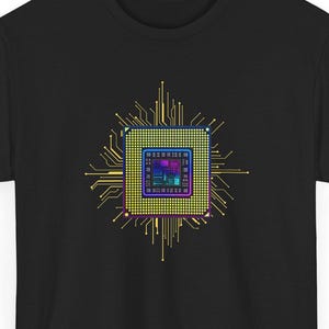 CPU Processor T-Shirt, Computer Geek Shirt, Circuit Board PCB Tee, PC Gamer Gift, Programmer Shirt, Tech Lover Gift, Computer Nerd Tee