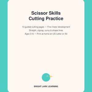 Scissor Skills Cutting Practice Pack | Fine Motor Worksheets | Preschool Kindergarten Printable PDF