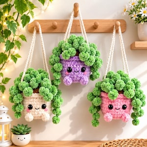 Crochet String of Pearls Pattern, Kawaii Hanging Plant Amigurumi, Beginner Friendly (PDF Download)