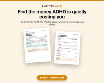 Planificador de presupuesto para personas con TDAH (imprimible), registro de gastos y control de gastos impulsivos (PDF)