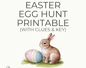 Easter Egg Hunt, Printable Clues, Scavenger Hunt for Kids, Fun Easter Egg Hunt Ideas & Activities, Easter Egg Game, Clues for Egg Hunt