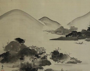 Antique Japanese Wall Decor,wall Painting,japanese Hanging