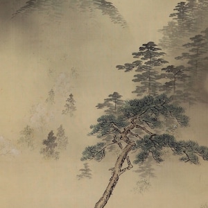 掛軸 滝と山の風景 水墨山水 水墨画 絵画 掛け軸 伝統山水 風景画 滝 絵画 こたつ 通販
