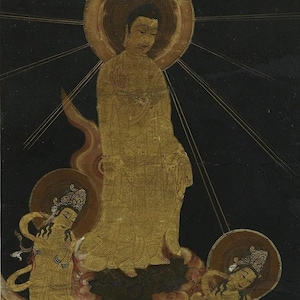 ヴィンテージ 掛け軸 絵画、観音菩薩、日本製 掛軸、掛物 掛け軸、観音