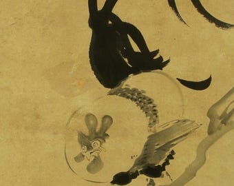 No5398 掛軸　陳其中　葡萄小禽図　紙本　中国画　水墨画　古画　送料無料 il_340x270.7328411952_f6kb.jpg