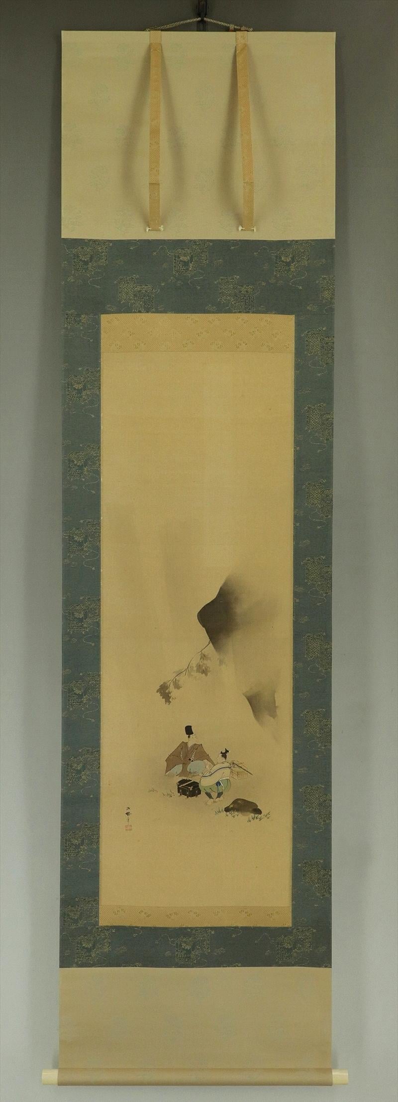 【しゅっpay】kakemono oldsea× koti Chinese Art Kakejiku Kakemono Wall Hanging Scroll / Hotei