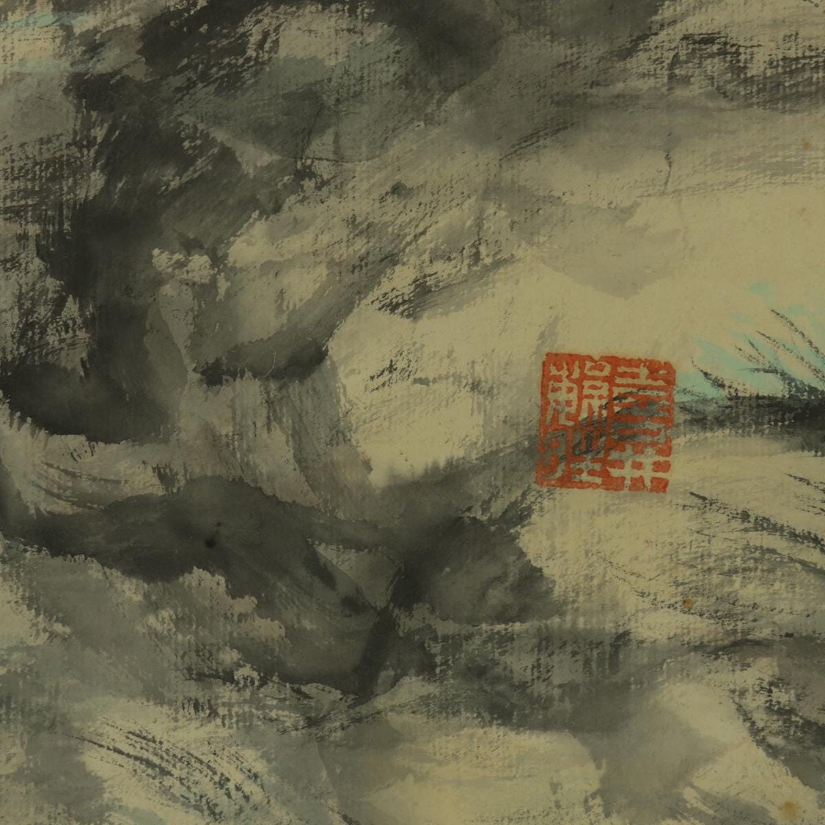ヴィンテージ 日本の風景画 掛け軸 禅アート 山水画 掛軸 アジアン