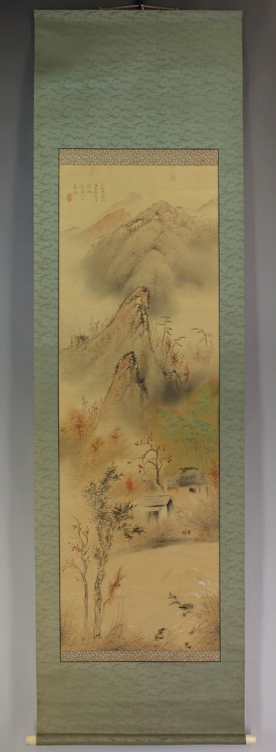 Vintage Japanese Hanging Scroll,scroll Painting,kakemono