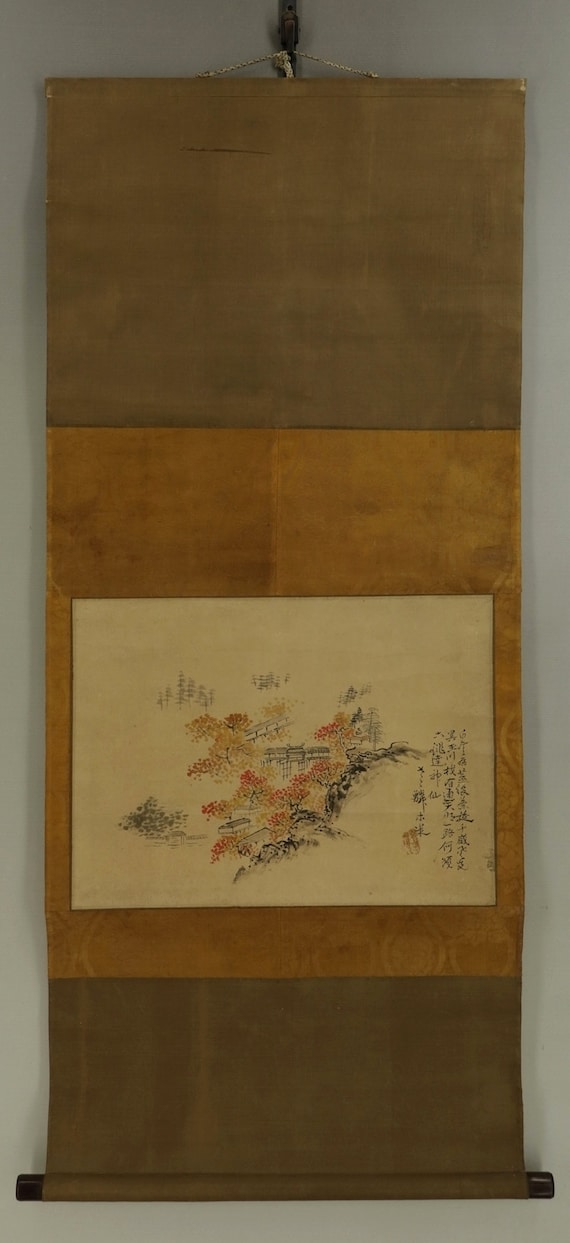 Antique Japanese Wall Decor,wall Painting,hanging Scroll Painting