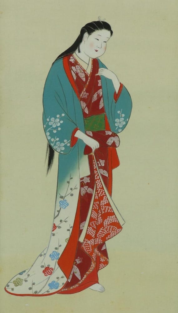 Vintage Japanese Wall Hanging Decor,wall Decor,bijinga,beauty in