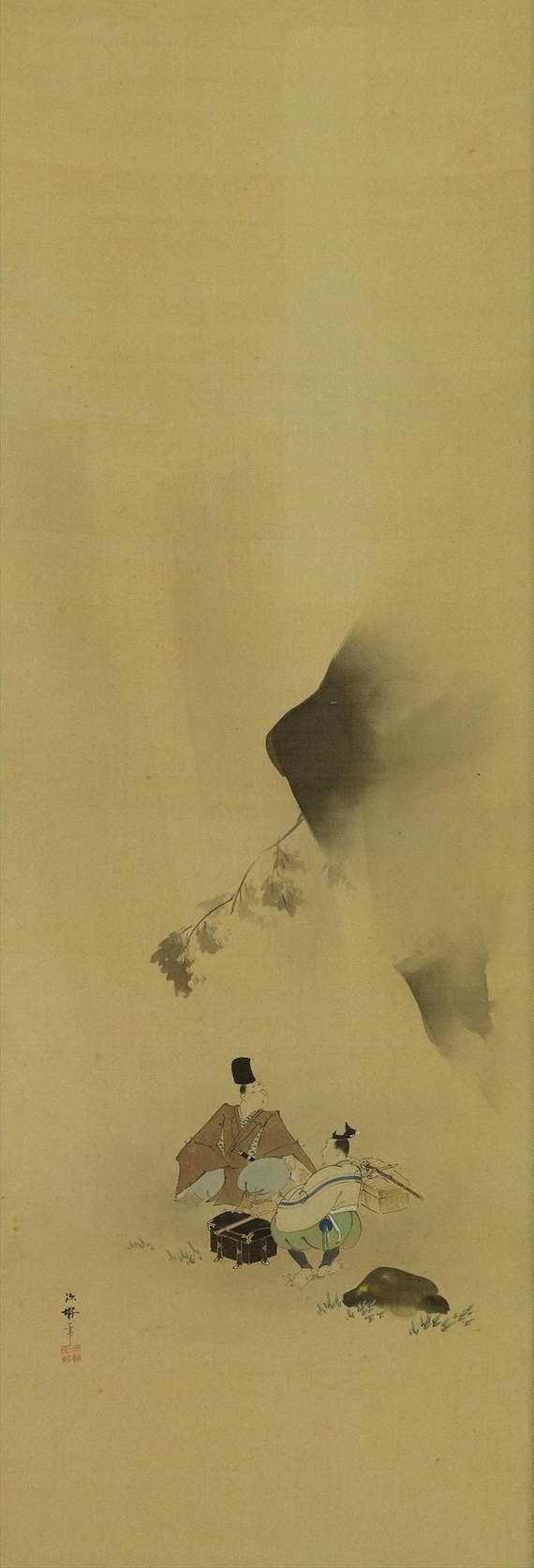 Antique Japanese Wall Hanging Decor,hanging Scroll Painting