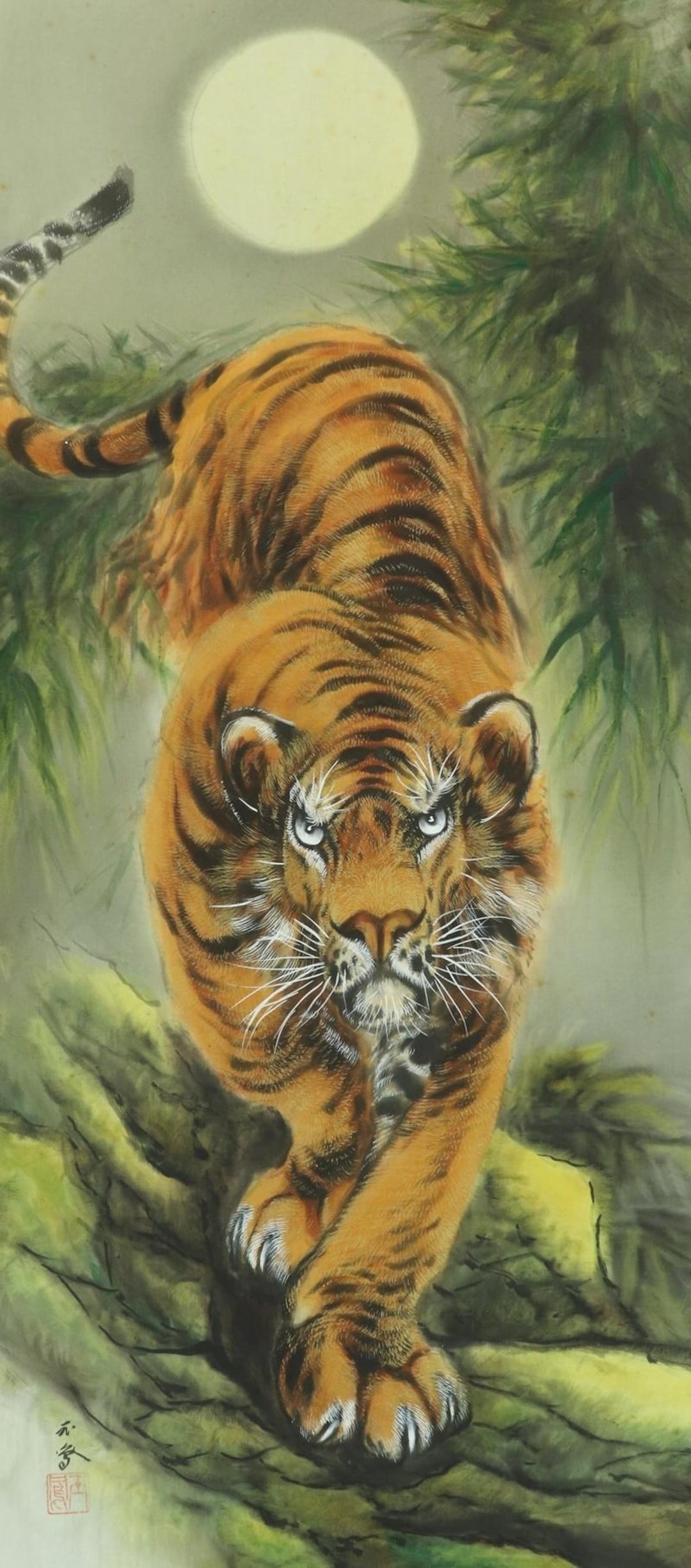 Vintage Japanese Wall Hanging Decor,wall Decor,tiger,tiger
