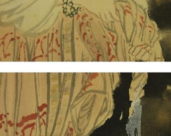 Vintage Japanese Wall Hanging Decor,scroll Painting,bijinga
