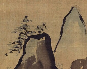 Antique Japanese Wall Hanging Art,wall Decor,landscape Painting