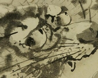 アンティークな日本の壁掛け装飾、ウォールアート、日本の水墨画の虎