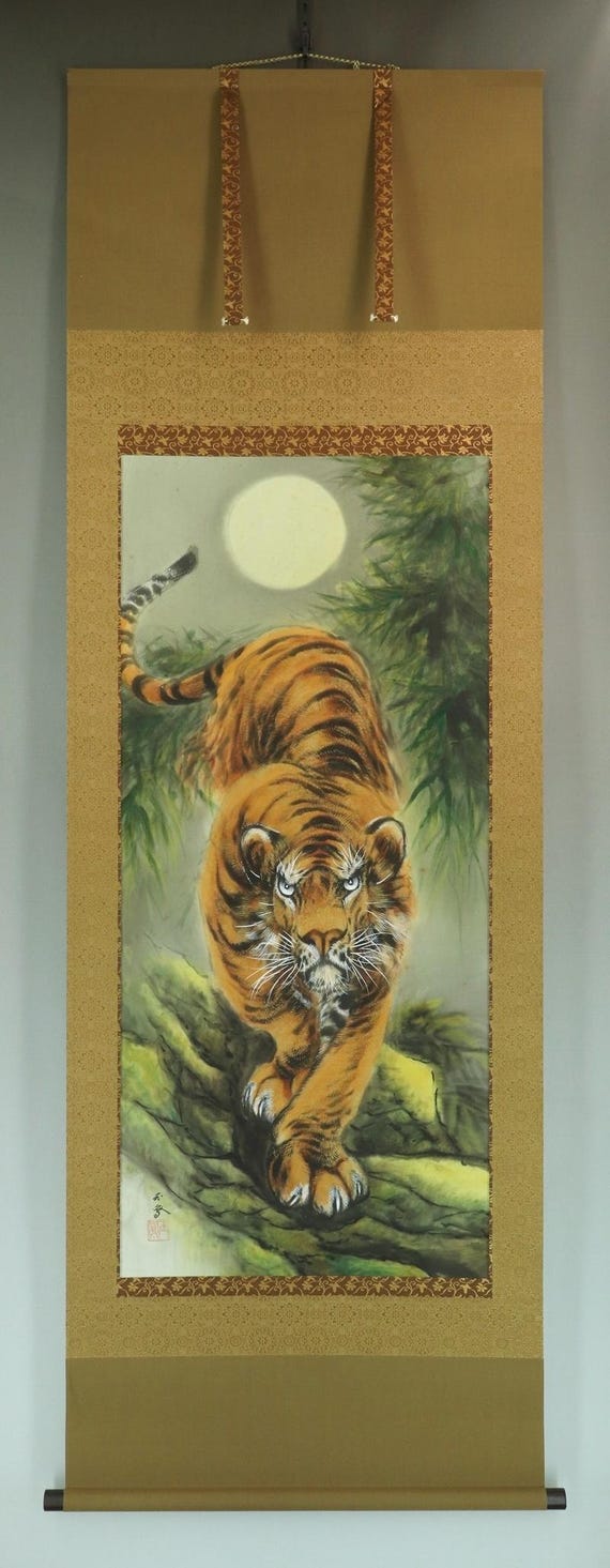 Vintage Japanese Wall Hanging Decor,wall Decor,tiger,tiger