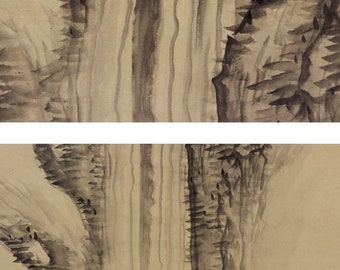 Vintage/antique Japanese Wall Hanging Decor,landscape Painting