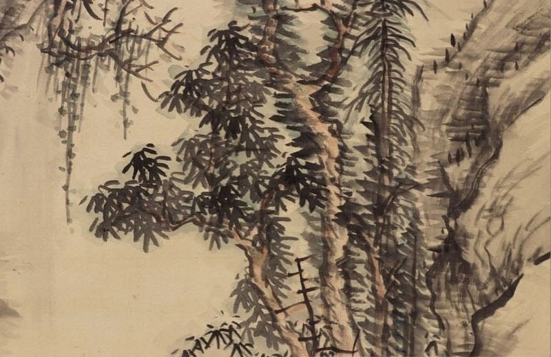 Vintage/antique Japanese Wall Hanging Decor,landscape Painting