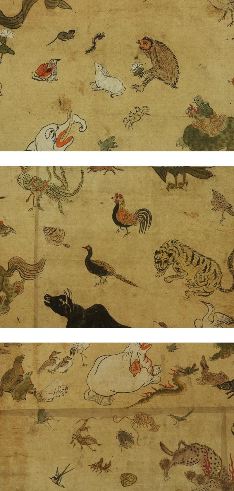 Antique Buddhist Hanging Scroll Buddha's Nirvana Nehanzu Japanese