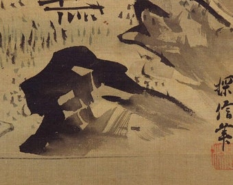 Antique Japanese Wall Hanging Art,wall Decor,landscape Painting