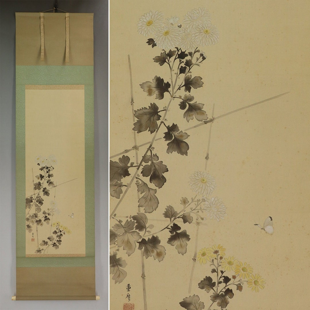 Vintage Japanese Wall Hanging Decor,wall Decor,scroll Painting,bird and