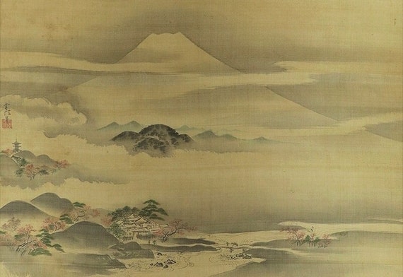 Large Antique Japanese Wall Hanging Decor,wall Decor,beautiful