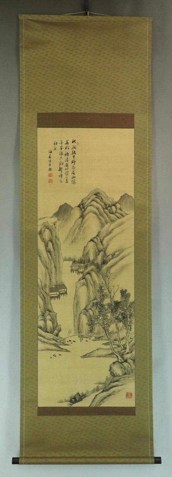 Antique Japanese Wall Hanging Decor,wall Art,hanging Scroll,ink