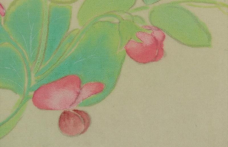 Vintage Japanese Framed Art, Japanese Wall Decor, Bird and Flower