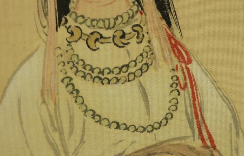 Vintage Japanese Wall Hanging Decor,scroll Painting,bijinga