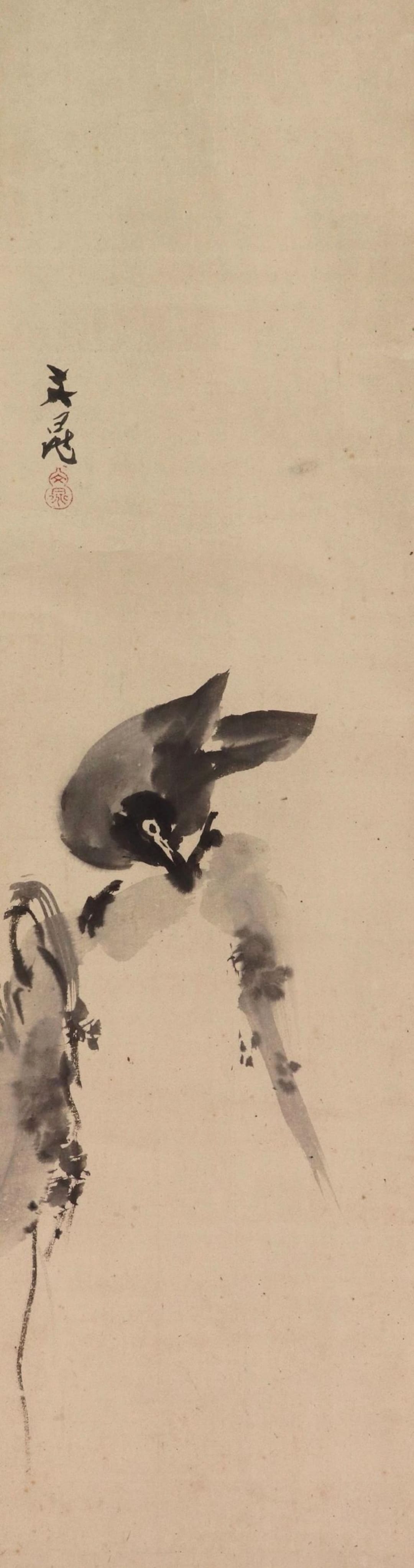 水墨画掛軸 船と白鳥の絵 il_1080xN.7058655861_xugk.jpg