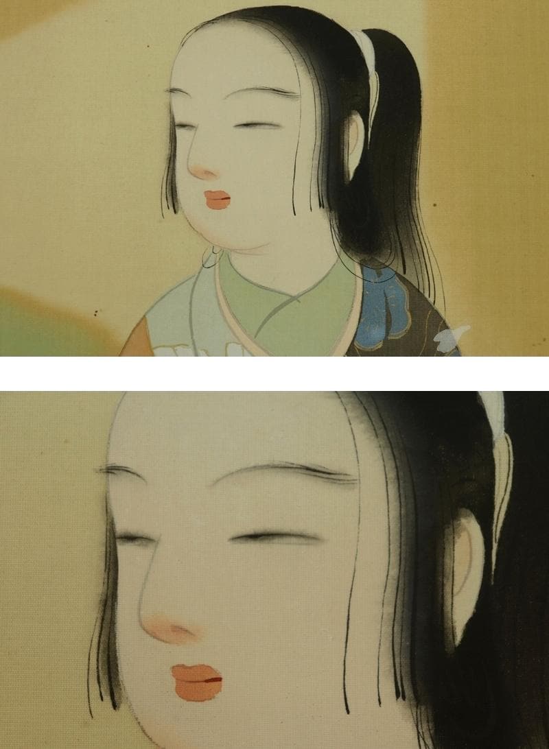美人画掛軸（作者不詳) Hanging Scroll Bijinga il_fullxfull