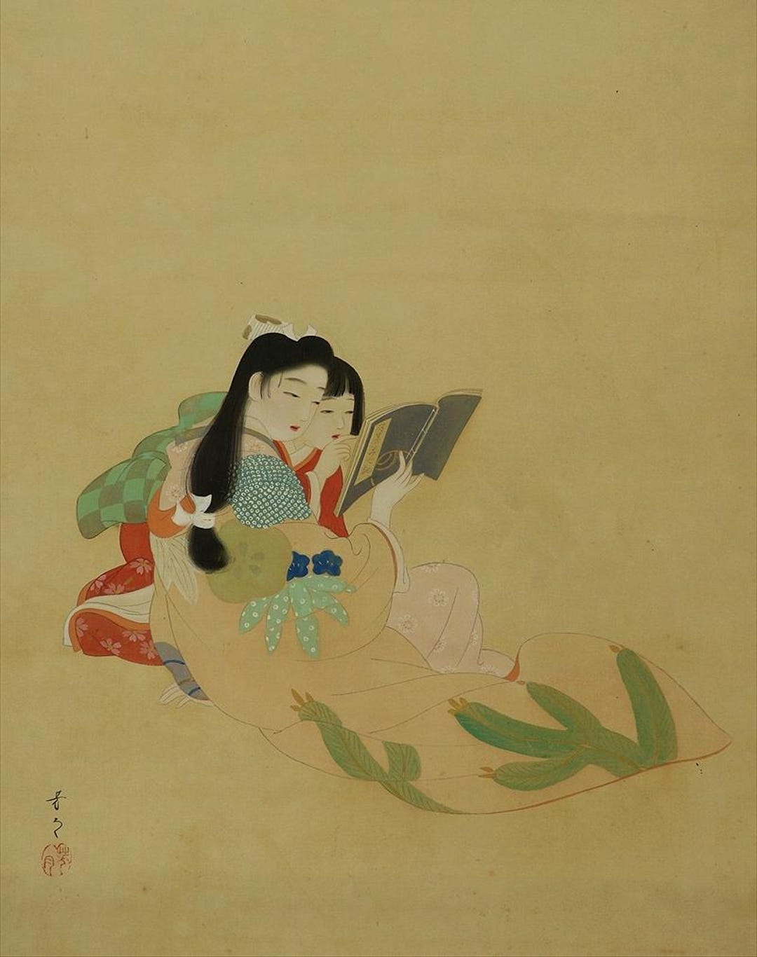 Antique/vintage Japanese Wall Hanging Decor,wall Painting,japanese ...