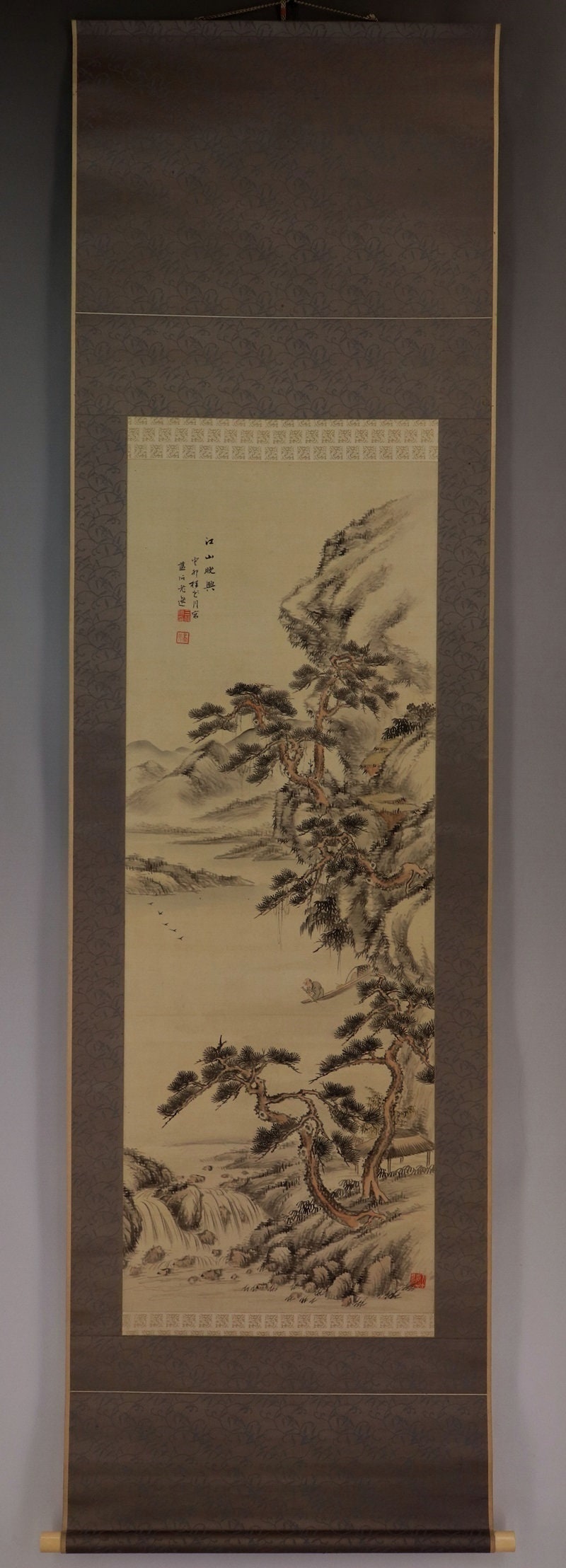Antique Hanging Scroll,ink Wash Landscape,beautiful