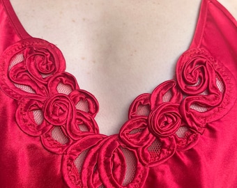 Red Silky Nightgown