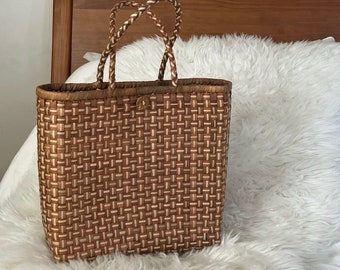 Vintage Wicker Tote Bag