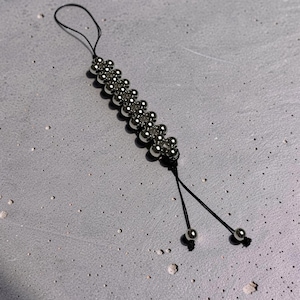 One of a Kind Metal Beaded Bag Charm | Handmade Keychain | Functional Art Object | Silver Charm