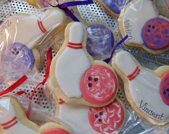 12 Bowling Sugar Cookies