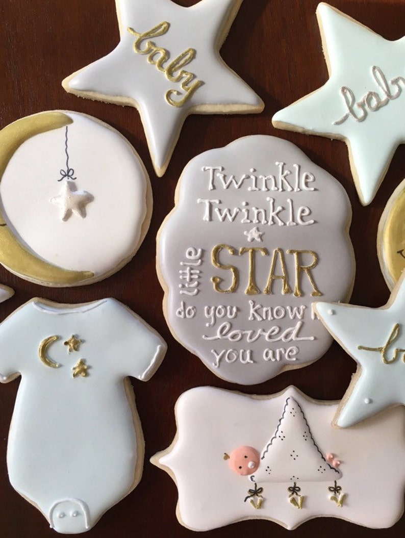 Twinkle Twinkle Baby Shower Cookies