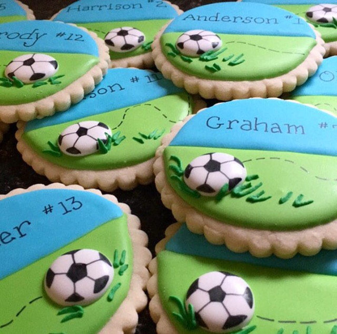 Personalized Soccer Cookies Etsy