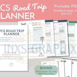 PCS Road Trip Planner Template - Digital PDF