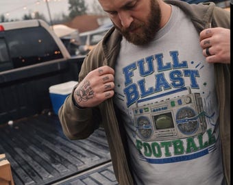 Full Blast Football Unisex Softstyle T-Shirt