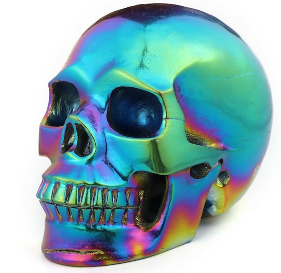 Large Hand Carved Lava Stone Skulls with Titanium coating Large Hand Carved Lava Stone Skulls with Titanium coating