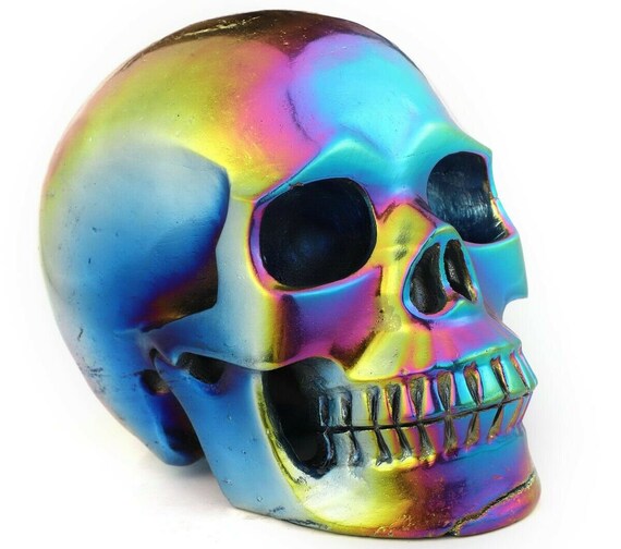 Large Hand Carved Lava Stone Skulls with Titanium coating Large Hand Carved Lava Stone Skulls with Titanium coating