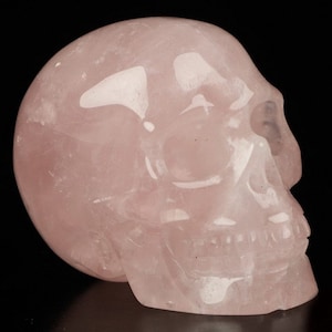Rose Quartz Skull 2 Inch 92g Hand Carved Realistic Crystal Skull Pink Meditation Scrying Natural Genuine Real Gemstone Brazil Small Gift